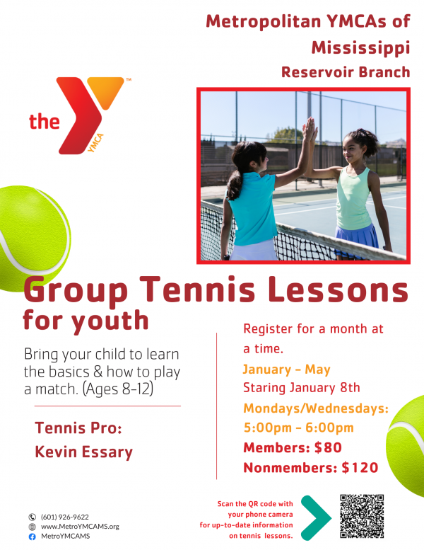 Youth Tennis Lessons Spring 2024